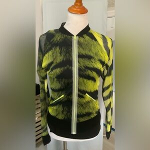 Petit Pois by Viviana Neon Sheer Mesh Bomber Jacket (Size M)